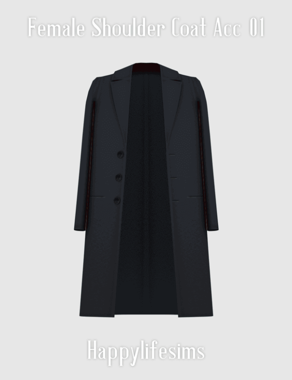 Mix [Lonelyboy] Female Shoulder Coat Acc 01 (Koonam) by simsfinds - The Sims 4 Custom Content