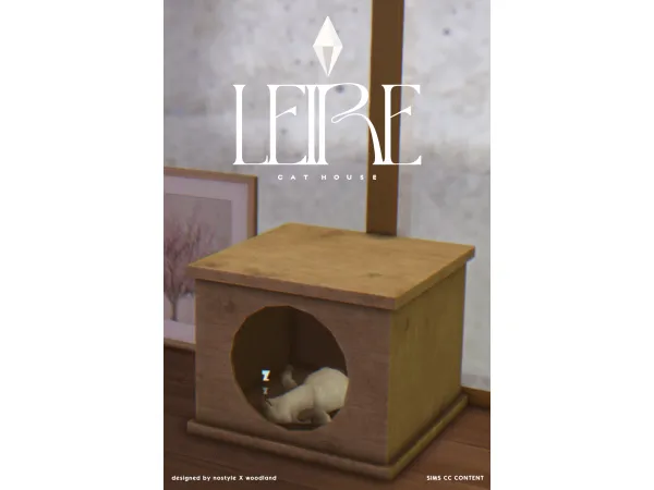 Mix Leire Cat House by NO STYLE X W O O D L A N D - The Sims 4 Custom Content