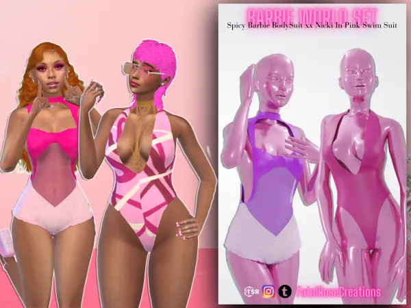 Alpha Barbie World Set - The Sims 4 Custom Content