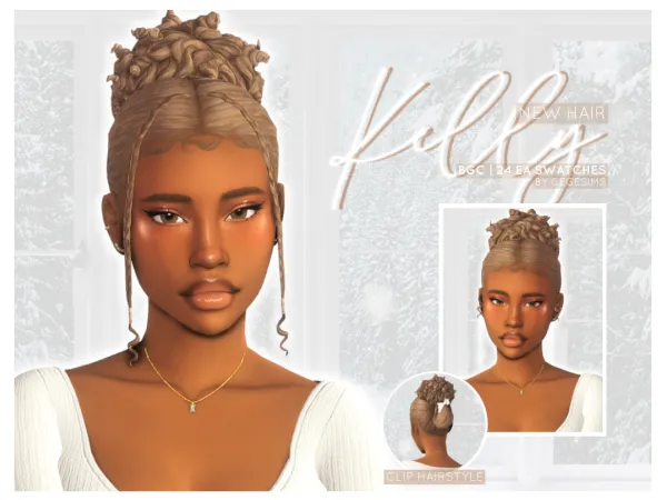 Maxis Match Kelly Hair by GegeSims - The Sims 4 Custom Content