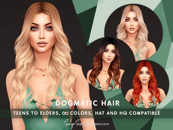 Alpha Dogmatic Hair by sonyasims - The Sims 4 Custom Content