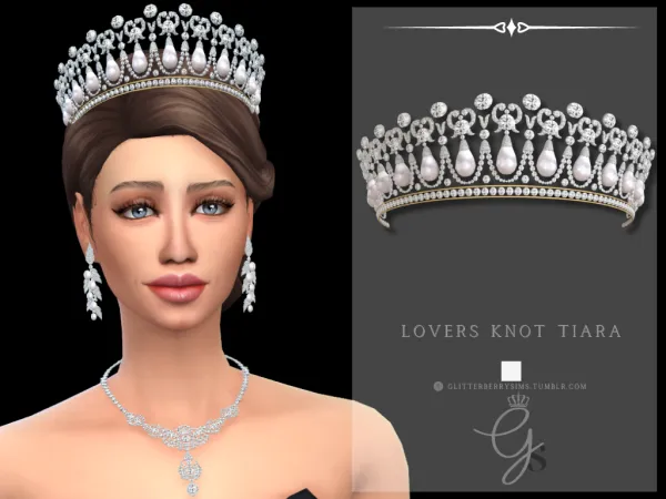 Alpha Lovers Knot Tiara by Glitterberry Sims - The Sims 4 Custom Content