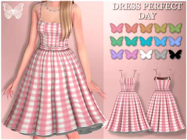 Mix DRESS BARBIE PERFECT DAY - The Sims 4 Custom Content