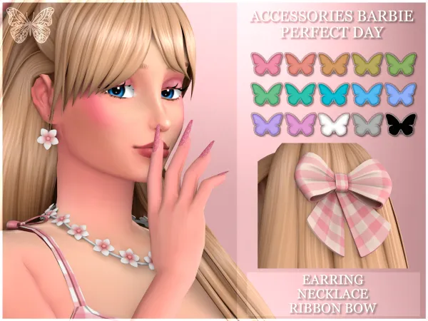 Mix ACCESSORIES BARBIE PERFECT DAY - The Sims 4 Custom Content