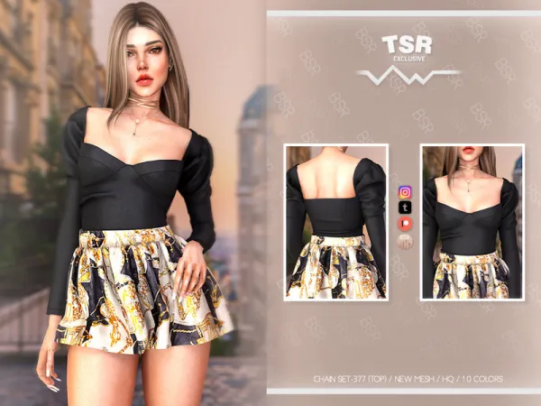 Alpha CHAIN SET 377 BD1035 BD1036 - The Sims 4 Custom Content