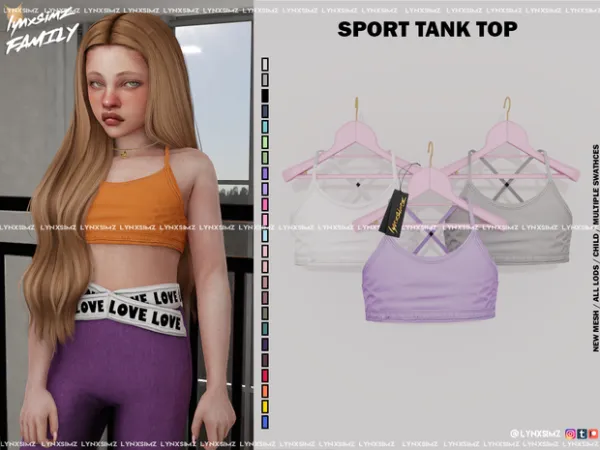 Alpha Sports Top Child by lynxsimzfamily - The Sims 4 Custom Content