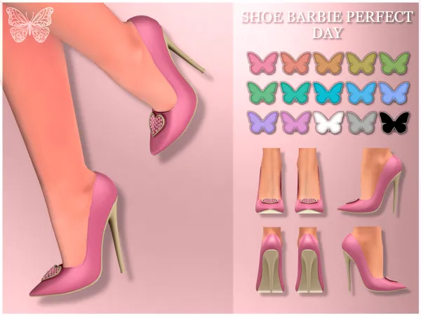 Mix SHOE BARBIE PERFECT DAY - The Sims 4 Custom Content