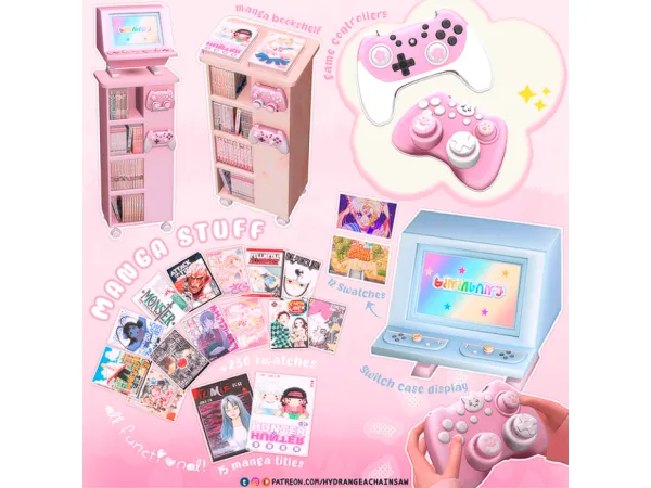 Mix Manga set - The Sims 4 Custom Content