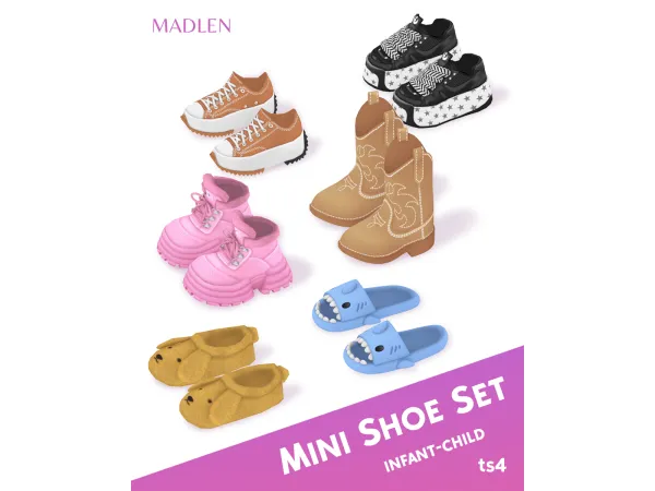 Maxis Match kids shoe set - The Sims 4 Custom Content