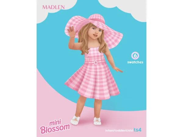 Maxis Match Mini Blossom Dress - The Sims 4 Custom Content