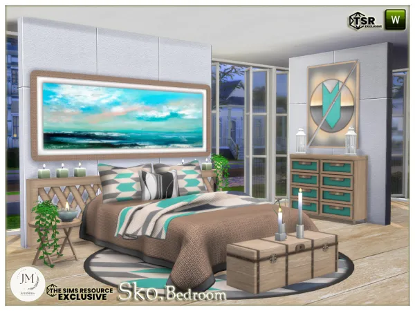 Alpha Sko bedroom set - The Sims 4 Custom Content