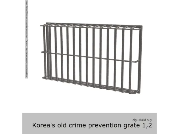 Alpha [algu] Korea's old crime prevention grate 12 by algu - The Sims 4 Custom Content