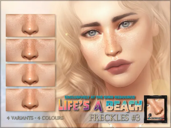 Alpha Freckles 3 ( ) - The Sims 4 Custom Content