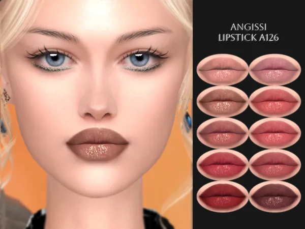 Alpha Lipstick A126 - The Sims 4 Custom Content