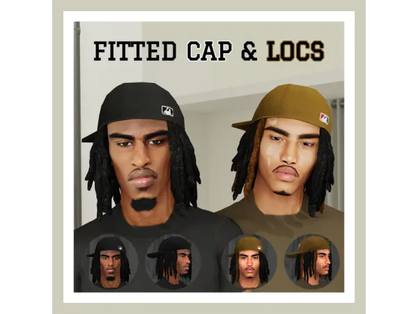 Alpha FITTED CAP LOCS by khadijah551 - The Sims 4 Custom Content