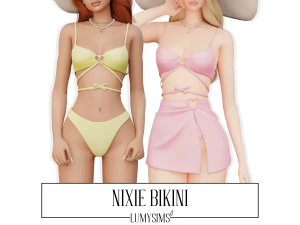 Alpha NIXIE BIKINI by lumysims - The Sims 4 Custom Content