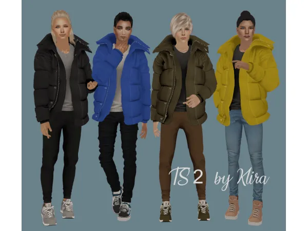 Darte77 Oversized Puffer Jacket for - The Sims 2 Custom Content