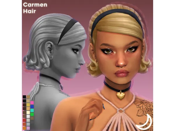 Maxis Match CARMEN HAIR by IMVIKAI by ImVikai - The Sims 4 Custom Content