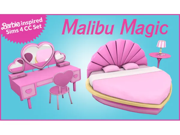 Malibu Magic - A Barbie Inspired Sims 4 CC Set by KateEmerald
