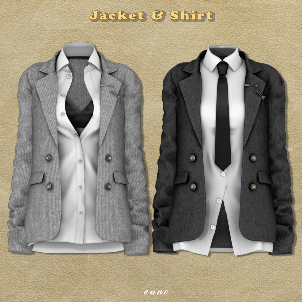 Alpha Jacket Shirt by simsfinds - The Sims 4 Custom Content