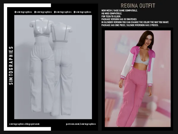 Alpha Regina Outfit - The Sims 4 Custom Content