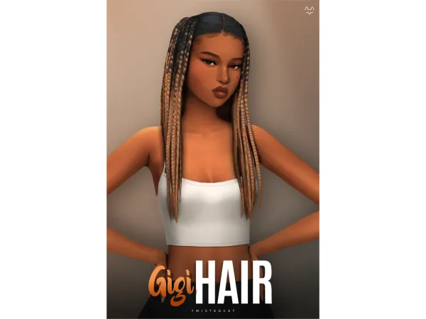 Maxis Match Gigi Hair by TwistedCat - The Sims 4 Custom Content