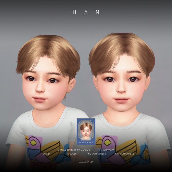 Alpha MMSIMS Hair Han PU by simsfinds - The Sims 4 Custom Content