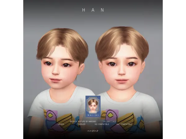 Alpha MMSIMS Hair Han PU by MMSIMS - The Sims 4 Custom Content