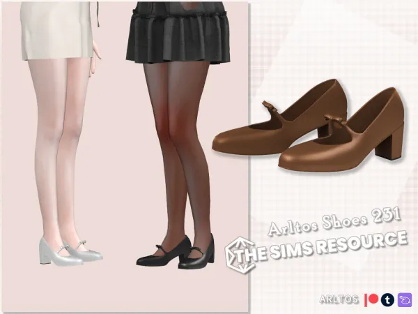 Alpha Mary Jane with bow - The Sims 4 Custom Content