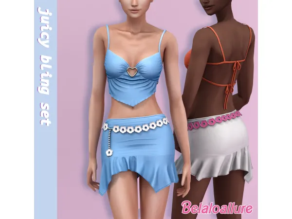 Alpha Juicy Bling Set by Belaloallure - The Sims 4 Custom Content