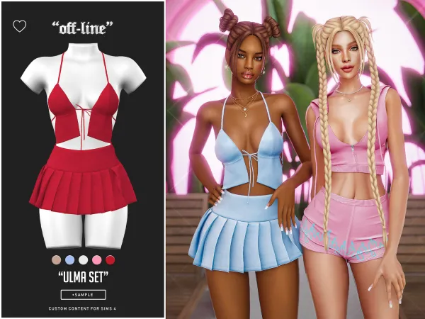 Alpha off line Ulma set (sample) - The Sims 4 Custom Content