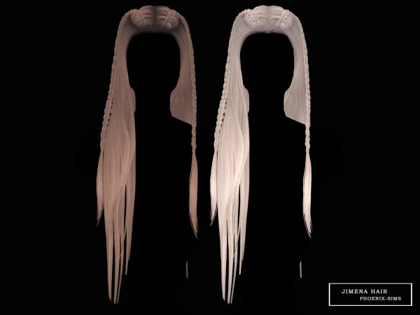 Alpha Jimena Hair - The Sims 4 Custom Content