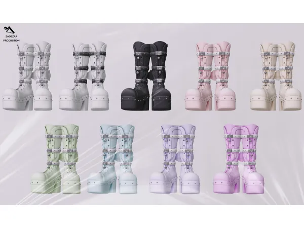 Alpha [ZAO]Puppy Paws Platform Shoes by ZAO - The Sims 4 Custom Content