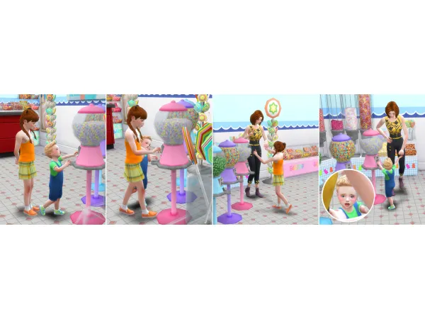 Mix Candy Store Pose A Set - The Sims 4 Custom Content