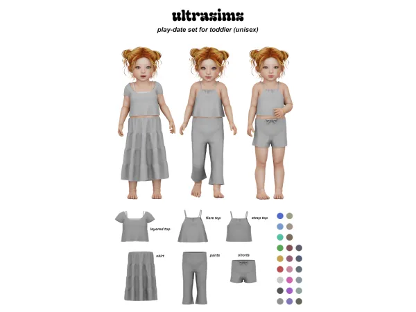 Alpha Play date Set for toddler (6 items) sims by ultra - The Sims 4 Custom Content