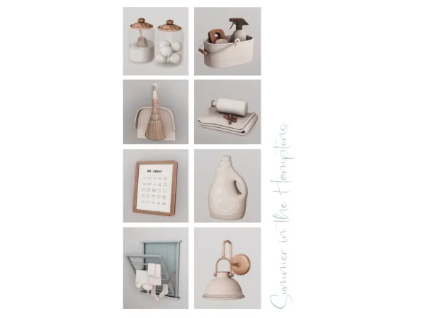 Alpha Summer in the Hamptons Laundry room - The Sims 4 Custom Content