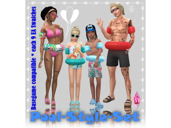 Maxis Match Pool Style Set by Annett's Sims 4 Welt ASW - The Sims 4 Custom Content