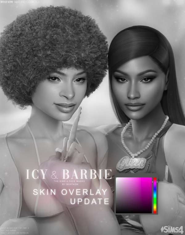 Alpha Icy and Barbie Overlay ver update by simsfinds - The Sims 4 Custom Content