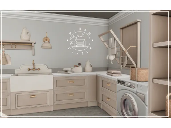 Mix Summer in the Hamptons Laundry - The Sims 4 Custom Content