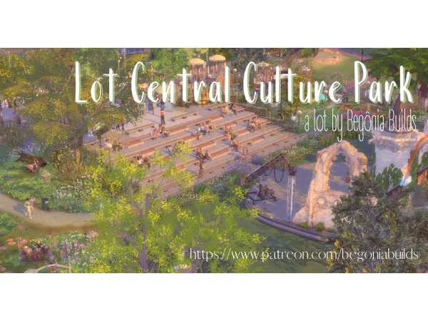 Maxis Match Central Culture Park Files Free by Begônia Builds - The Sims 4 Custom Content