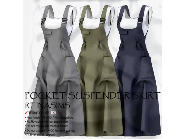 Alpha Reina_TS4_230806_Pocket suspender skirt by Reina Sims4 - The Sims 4 Custom Content