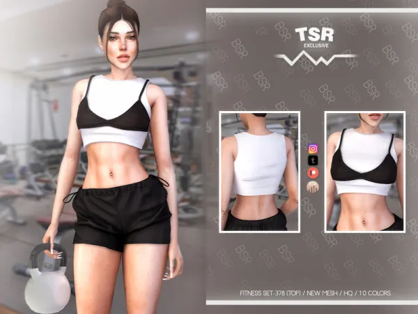 Alpha FITNESS SET 378 BD1037 BD1038 - The Sims 4 Custom Content