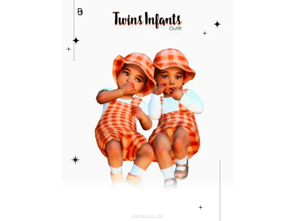 Maxis Match TWINS INFANTS OUTFIT - The Sims 4 Custom Content