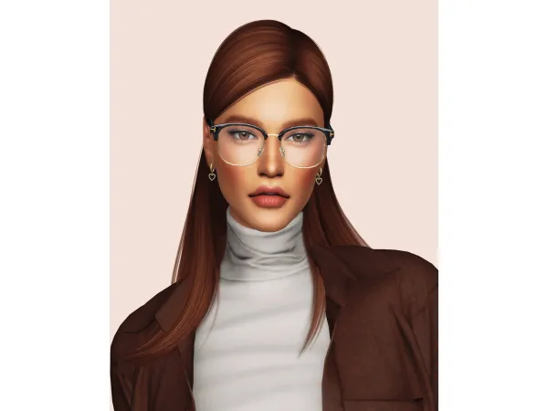 Alpha Browline Glasses by Gorilla Gorilla Gorilla - The Sims 4 Custom Content
