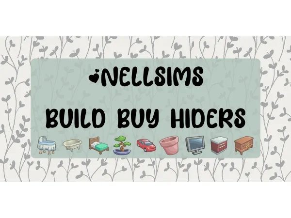 Maxis Match Build Buy Hiders sims by nell - The Sims 4 Custom Content