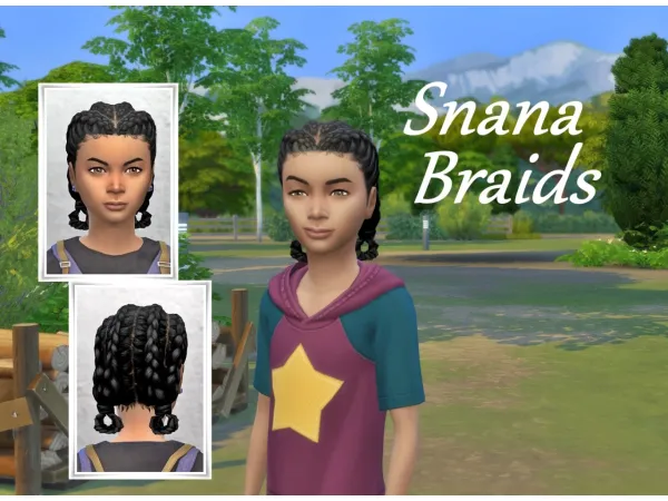 Maxis Match SnanaKidsBraids - The Sims 4 Custom Content