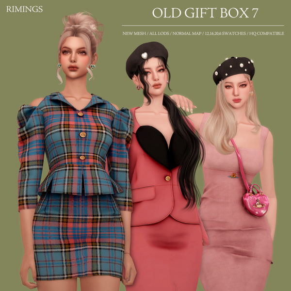 Alpha [RIMINGS] OLD GIFT BOX 7 by simsfinds - The Sims 4 Custom Content