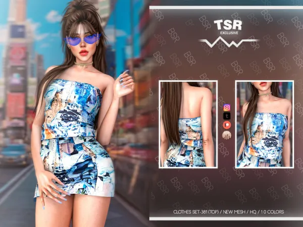 Alpha CLOTHES SET 381 BD1043 BD1044 - The Sims 4 Custom Content