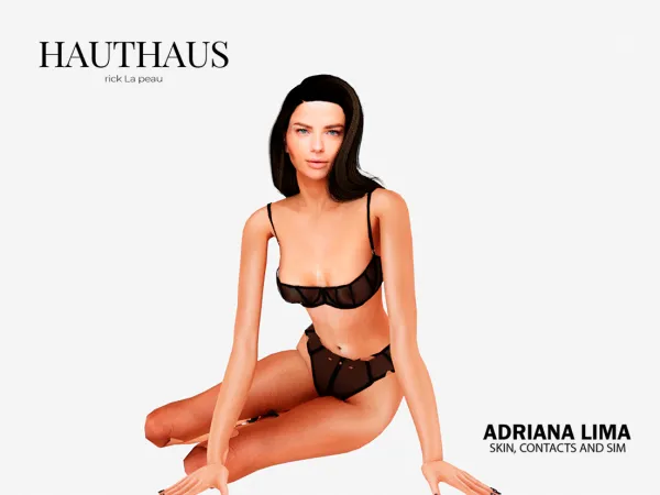Alpha Adriana Lima Skin and Sim 4k for (Extremely Realistic Sim) by Hauthaus - The Sims 4 Custom Content