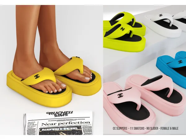Alpha Slippers by ruchellsims - The Sims 4 Custom Content